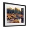 Stupell Industries Grazing Bison Along Riverbank Framed Print Under Glass, design by Paco Young